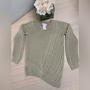 Tommy Bahama Girls Beige Cable Knit Sweater, Size M (7/8)